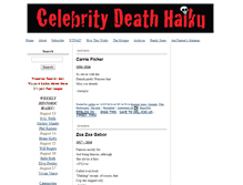 Tablet Screenshot of celebritydeathhaiku.com